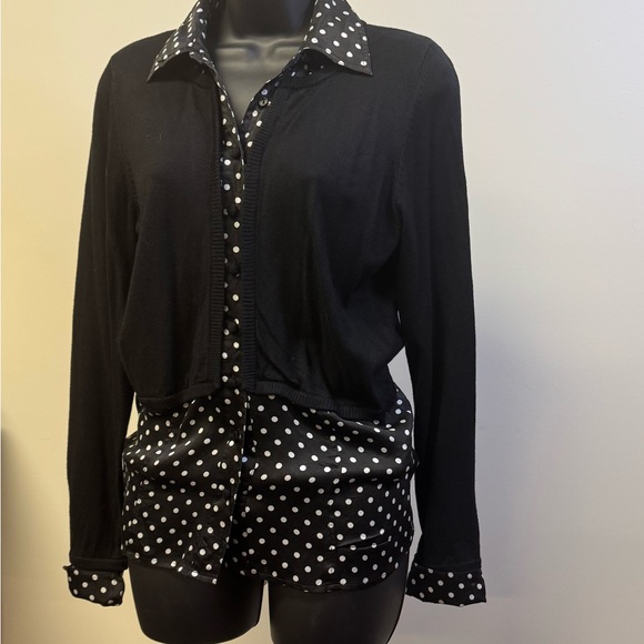 Black polkadot sweater by inc - Picture 1 of 3